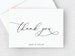 Thank You Card - Personalized Folded Thank You Card with Envelopes - Black and White - Simple - Elegant 