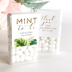 Mint to Be Tic Tac Stickers - Wedding Favor Sticker - Tic Tac Labels - Bridal Shower Favor - Tic Tac Favor Stickers - LABEL ONLY