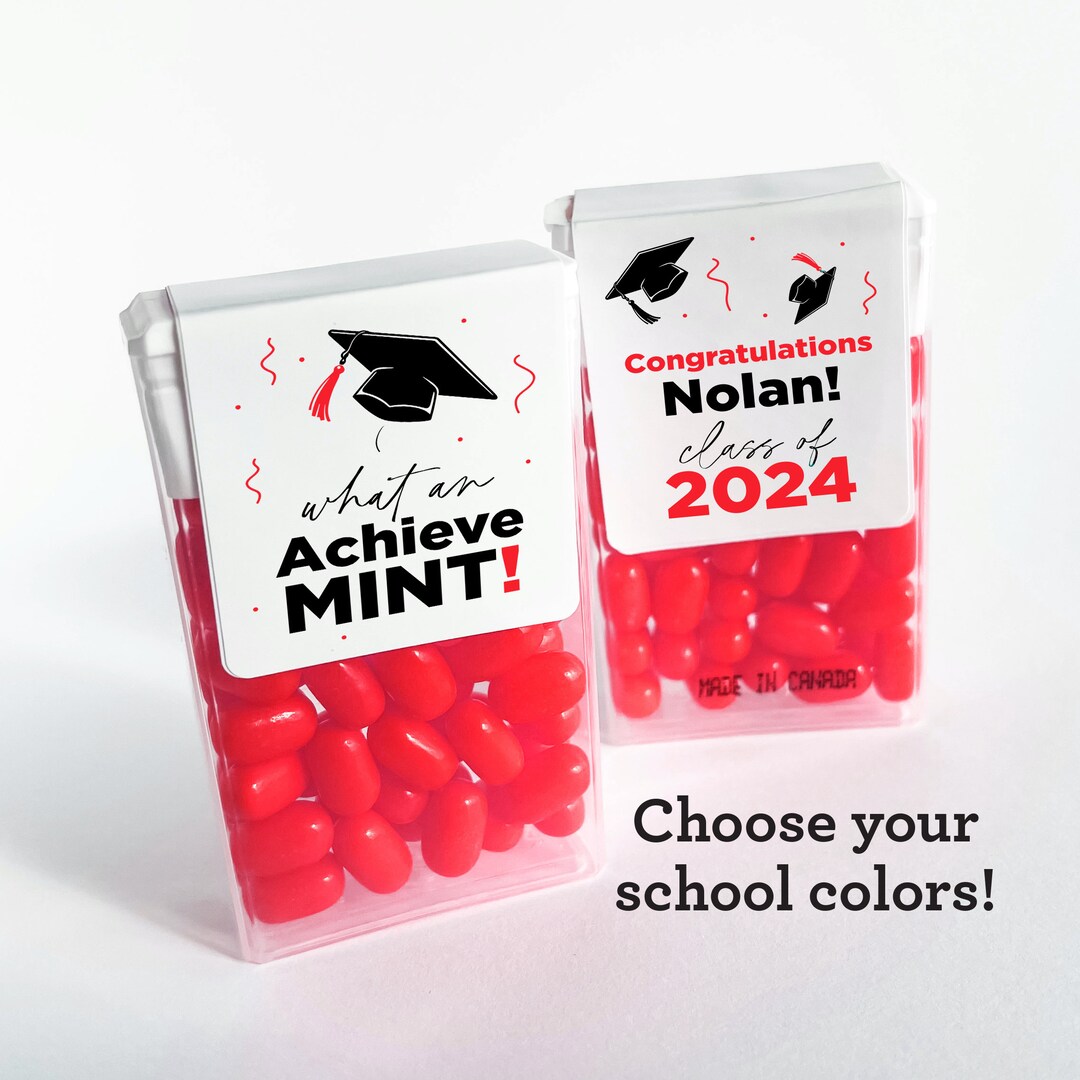 Graduation Favor Sticker What an Achievemint Tic Tac Stickers