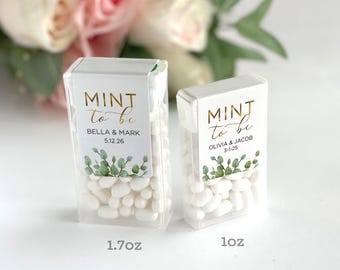 Mint to Be Tic Tac Stickers - Wedding Favor Tic Tac Labels - Bridal Shower Favor - 1 oz or 1.7 oz Tic Tac Favor Stickers - LABEL ONLY