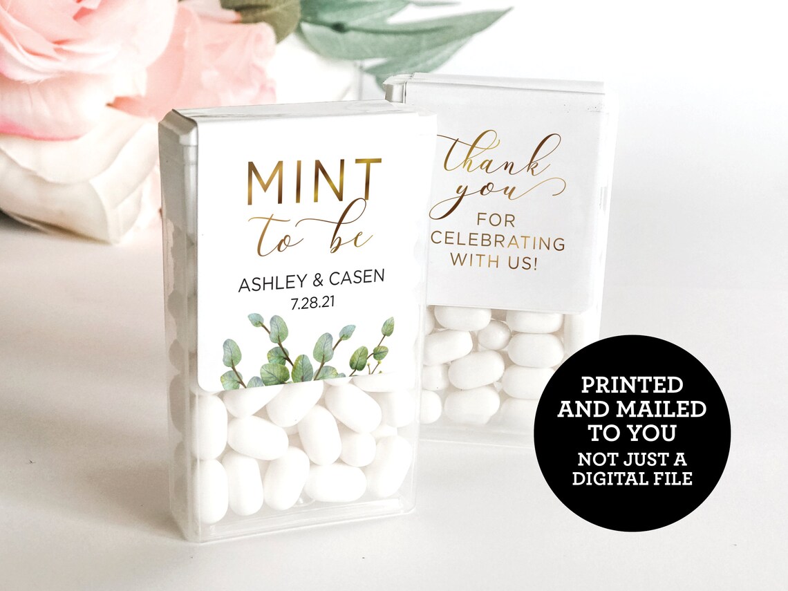 Mint to Be Tic Tac Stickers Wedding Favor Sticker Tic Tac image 1