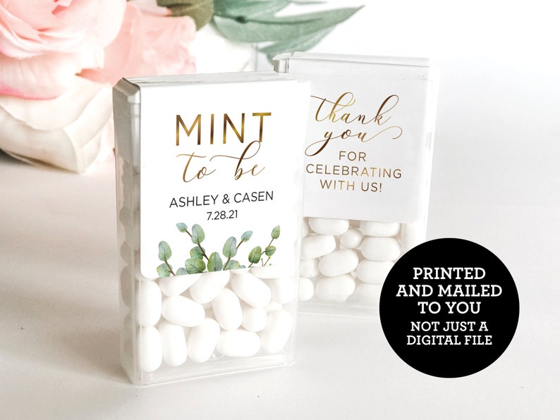 Mint to Be Tic Tac Stickers - Wedding Favor Sticker - Tic Tac Labels - Bridal Shower Favor - Tic Tac Favor Stickers - LABEL ONLY 