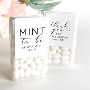 Mint to Be Tic Tac Stickers Wedding Favor Sticker Tic Tac Labels Shower Favor Tic Tac Favor Stickers LABEL ONLY image 1