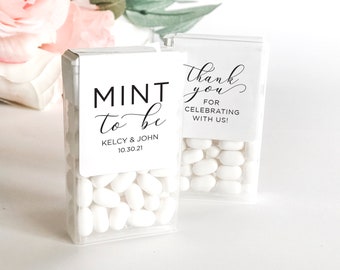 Mint to Be Tic Tac Stickers - Wedding Favor Sticker - Tic Tac Labels - Shower Favor - Tic Tac Favor Stickers - LABEL ONLY