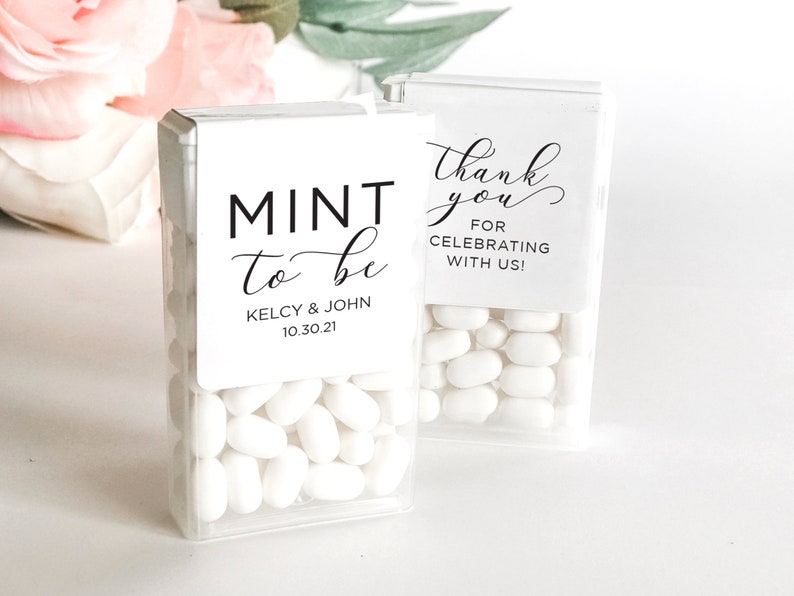 Mint to Be Tic Tac Stickers Wedding Favor Sticker Tic Tac Labels Shower Favor Tic Tac Favor Stickers LABEL ONLY image 1