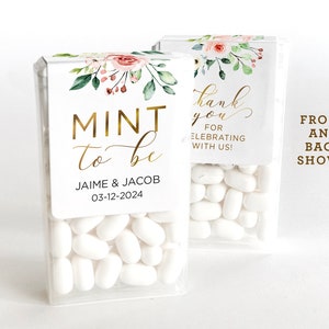 Mint to Be Tic Tac Stickers - Wedding Favor Sticker - Tic Tac Labels - Bridal Shower Favor - Tic Tac Favor Stickers - LABEL ONLY