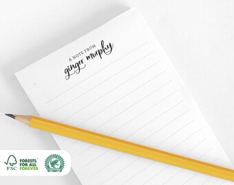 Personalized Notepad - Custom Notepad - Gift for Her - A Note from and Script Name