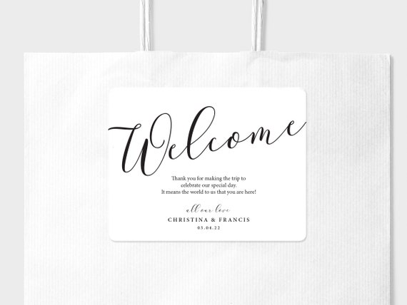 Stickers for Wedding Welcome Bags – Lux Party