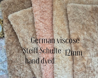 NEW! German Steiff-Schulte Viscose, 12mm pile| Professional | Fabric for classic teddy bears | 1/16 (22 x 33 cm) (8.66 x 13 in)