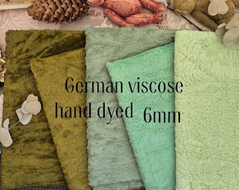 German Helmbold Viscose 6mm Pile Fabric for Teddy Bears | Professiona| Mini & Classic Teddy Fabric|  1/16(24x34cm) (9.4" x 13.4")