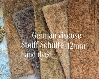 NEW! German Steiff-Schulte Viscose, 12mm pile| Professional | Fabric for classic teddy bears | 1/16 (22 x 33 cm) (8.66 x 13 in)