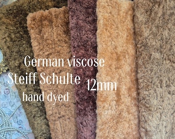 NEW! German Steiff-Schulte Viscose, 12mm pile| Professional | Fabric for classic teddy bears | 1/16 (22 x 33 cm) (8.66 x 13 in)