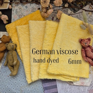 Viscosa Helmbold tedesca, pelo da 6 mm per orsetti di peluche/viscosa tinta a mano per orsetti di peluche/tessuto per orsetti di peluche/pelliccia professionale per orsetti di peluche