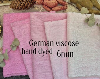 German Helmbold Viscose 6mm Pile Fabric for Teddy Bears | Professiona| Mini & Classic Teddy Fabric| 1/16(24x34cm) (9.4" x 13.4")