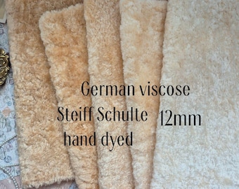 NEW! German Steiff-Schulte Viscose, 12mm pile| Professional | Fabric for classic teddy bears | 1/16 (22 x 33 cm) (8.66 x 13 in)