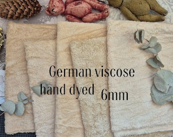 German Helmbold Viscose 6mm Pile Fabric for Teddy Bears | Professiona| Mini & Classic Teddy Fabric| 1/16(24x34cm) (9.4" x 13.4")