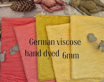 German Helmbold Viscose 6mm Pile Fabric for Teddy Bears | Professiona| Mini & Classic Teddy Fabric|  1/16(24x34cm) (9.4" x 13.4")