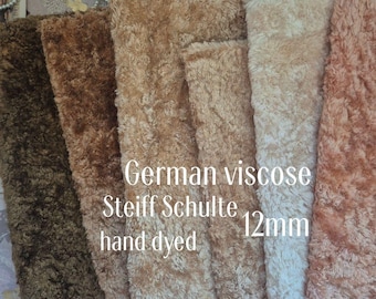 NEW! German Steiff-Schulte Viscose, 12mm pile| Professional | Fabric for classic teddy bears | 1/16 (22 x 33 cm) (8.66 x 13 in)