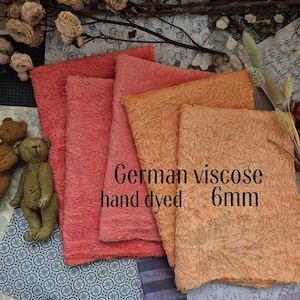 Viscosa Helmbold tedesca, pelo da 6 mm per orsetti di peluche/viscosa tinta a mano per orsetti di peluche/tessuto per orsetti di peluche