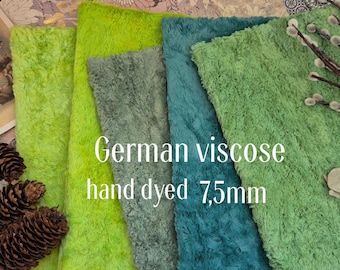 Premium German Helmbold viscose, 7.5 mm pile for Teddy bears/ Hand dyed viscose/ fabric for Teddy bears/ 1/16(24x34cm) (9.4" x 13.4")