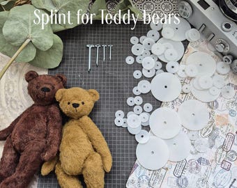 Splitpennen voor teddyberen | Gearticuleerde berengewrichten | Speelgoedmaakbenodigdheden | 18–32 mm | Set van 20