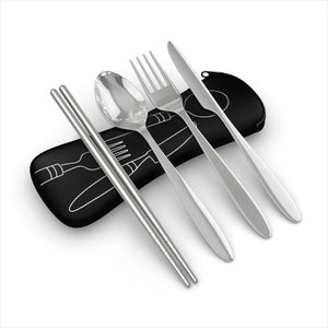 Roaming Cooking Reusable Travel Utensils with Case 4pc set