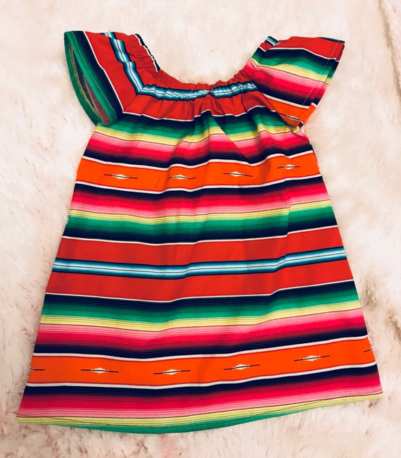 Serape Dress Zarape Dress Baby Shower Mexican Dress Etsy