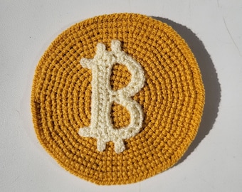 Bitcoin Coaster (Cup stand / Support) gift for Blockchain & Cryptocurrency adepts
