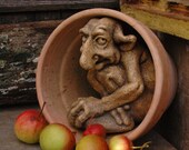 BIFIDUS - gothic sculpture - cast stone troll - gargoyle statue - Feng Shui figure - mischievous house buddy - home and garden decoration