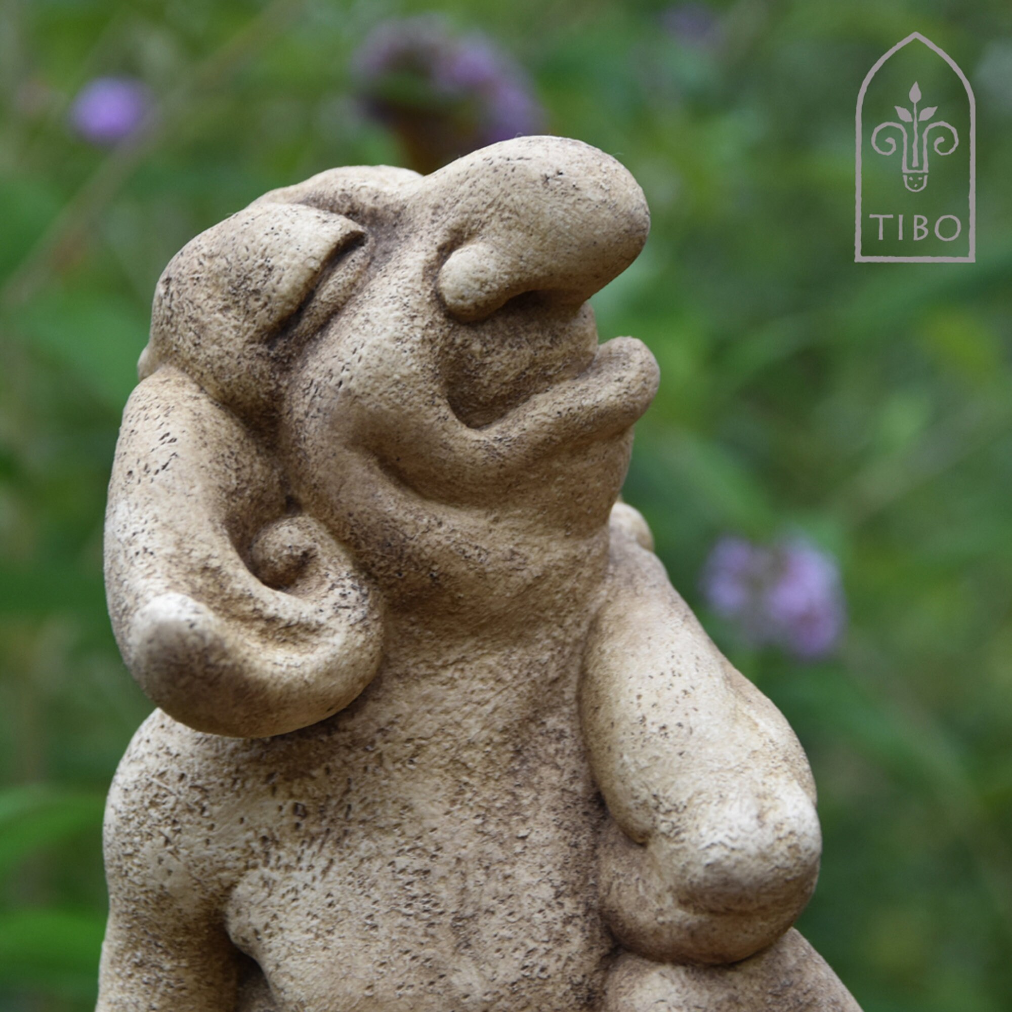 Spok - Statue de Gargouille Figurine Fengshui Sculpture en Pierre Moulée Faite à La Main Décoration 