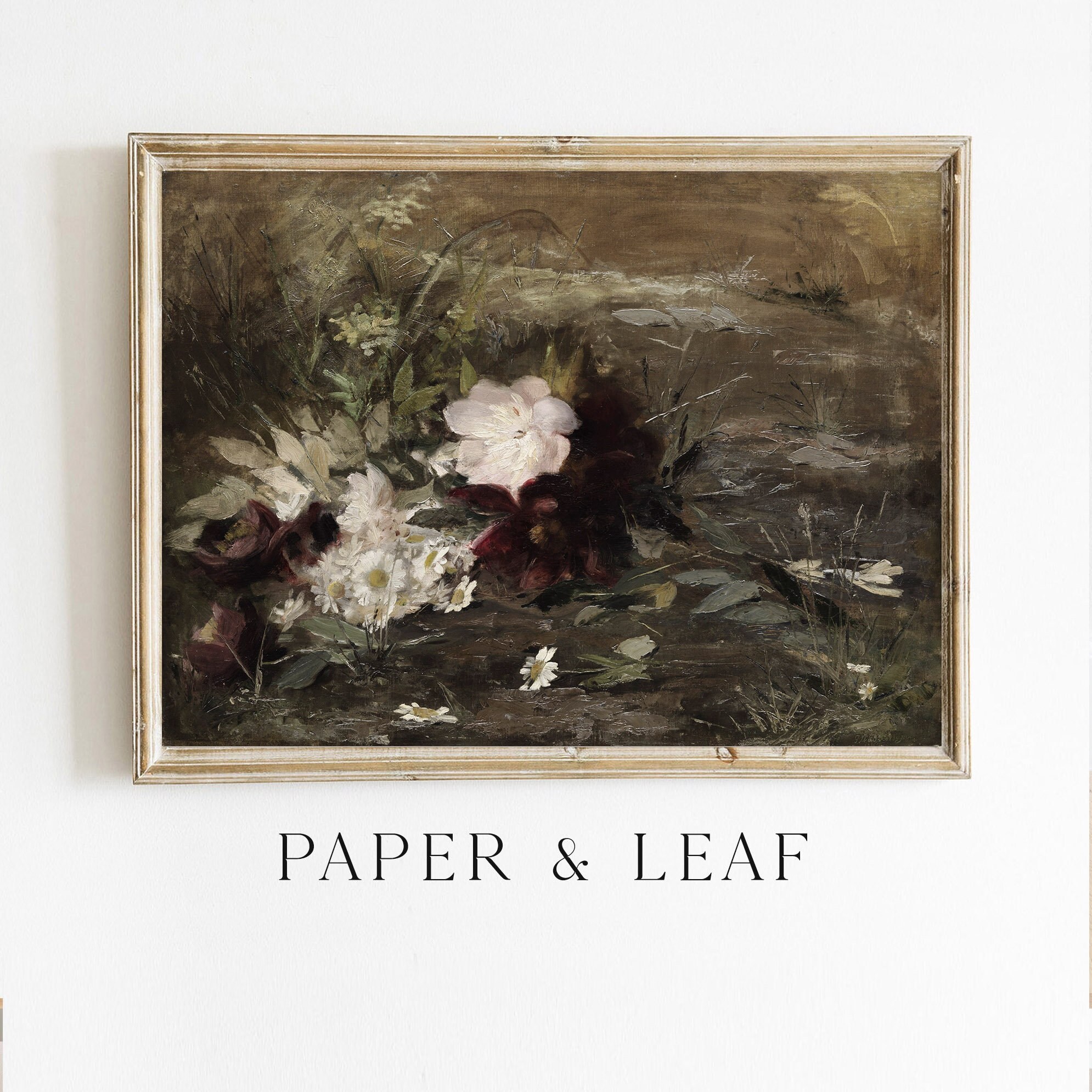 Vintage Autumn Flowers Art | Antique Fall Floral Still Life