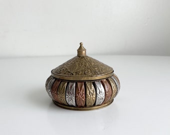 Vintage brass box with lid