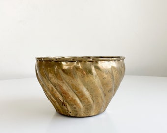 Vintage brass planter pot, indoor garden