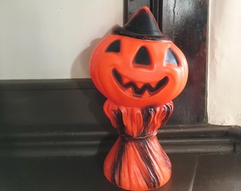 vintage halloween blow mold pumpkin decorations