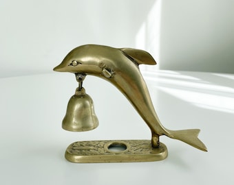 Vintage brass dolphin service bell