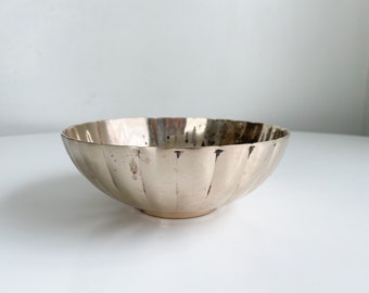 Vintage brass bowl, decorative dish accessory