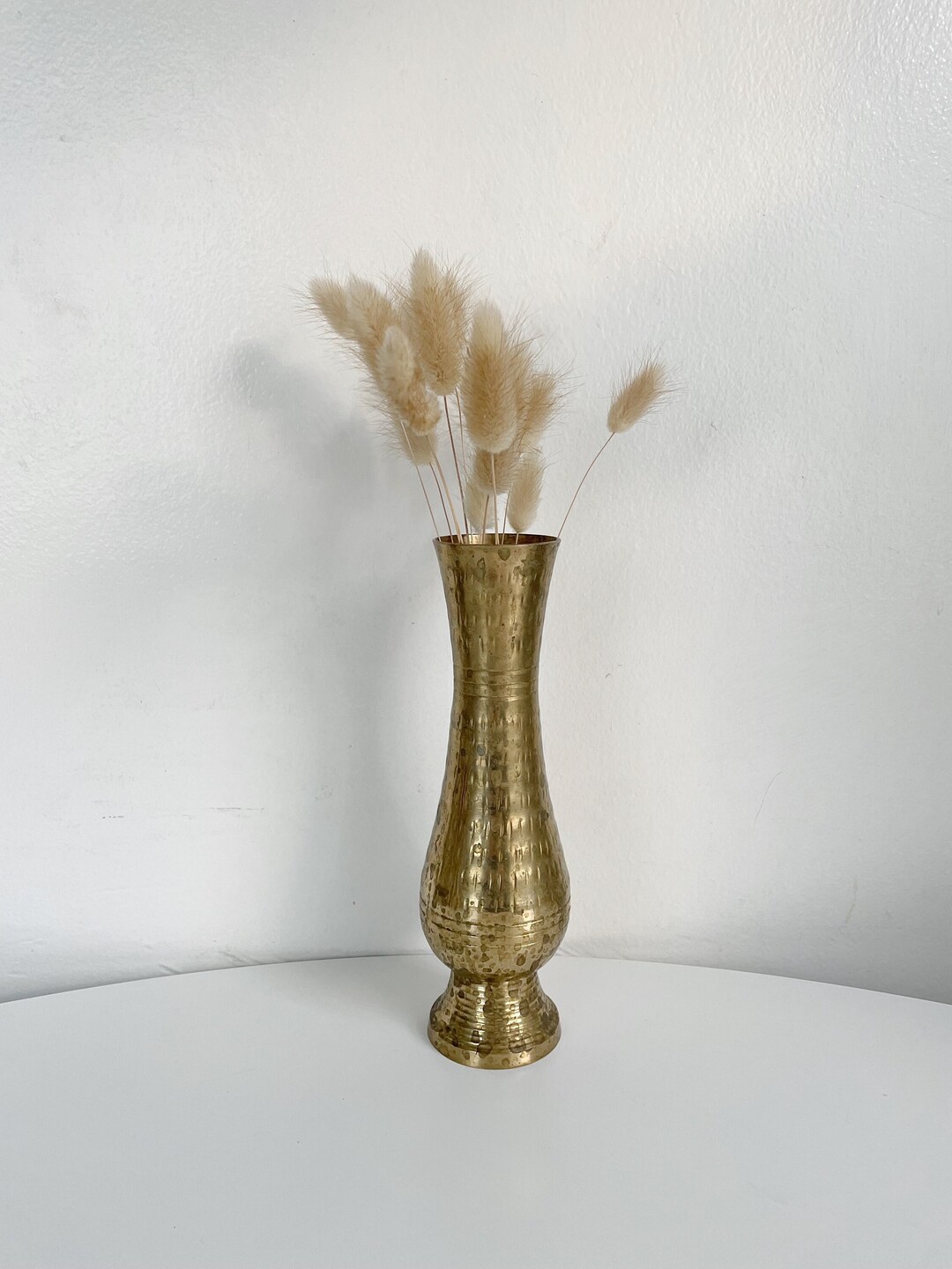 Vintage Brass Flower Vase Etsy