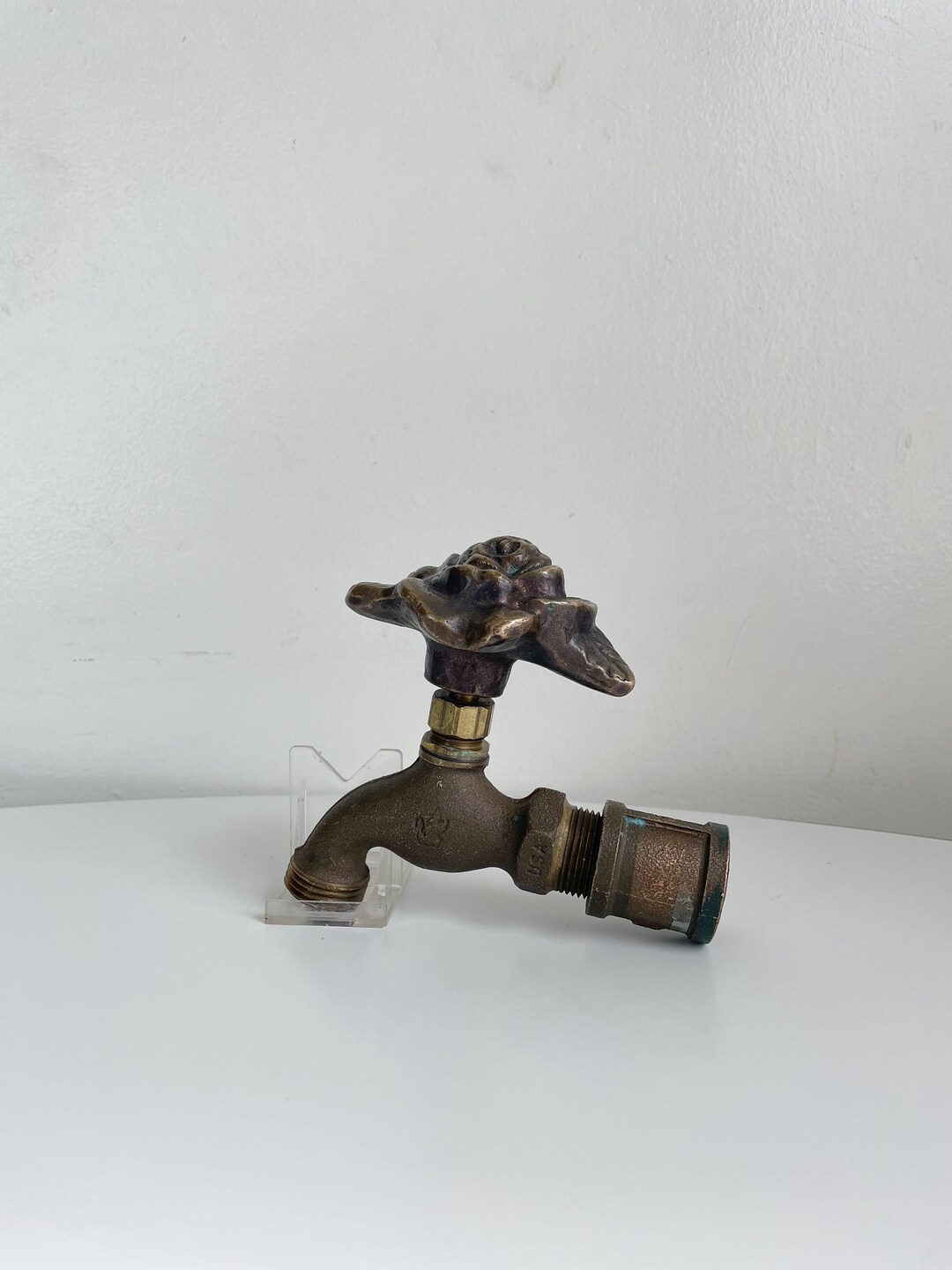 Brass Rose Flower Hose Faucet Handle Outdoor Garden Valve Bib Etsy