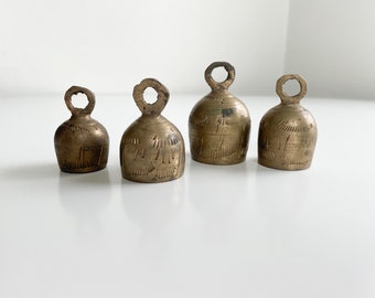 Vintage brass sarna bell set