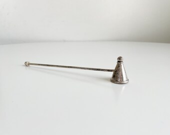 Vintage brass candle snuffer, flame extinguisher, douter