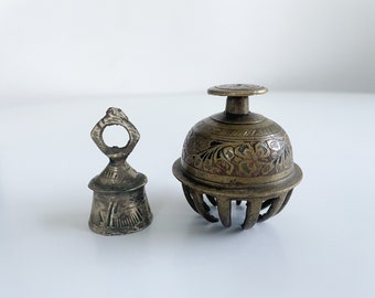 Vintage brass sarna claw bell set