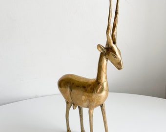 Vintage brass deer figurine