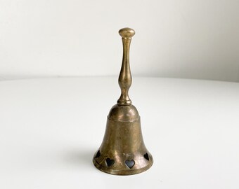 Vintage brass heart bell