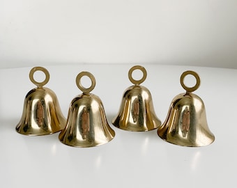Vintage brass bell set