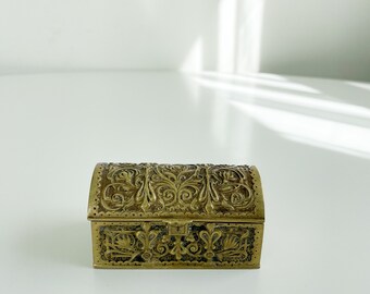 Vintage brass chest box