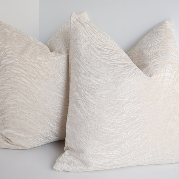 Luxury Chenille Ivory Pillow Cover, Ivory Pillow Cover, Chenille Pillows, Pillows, Pillow Covers, 16x16,18x18,20x20,22x22,24x24