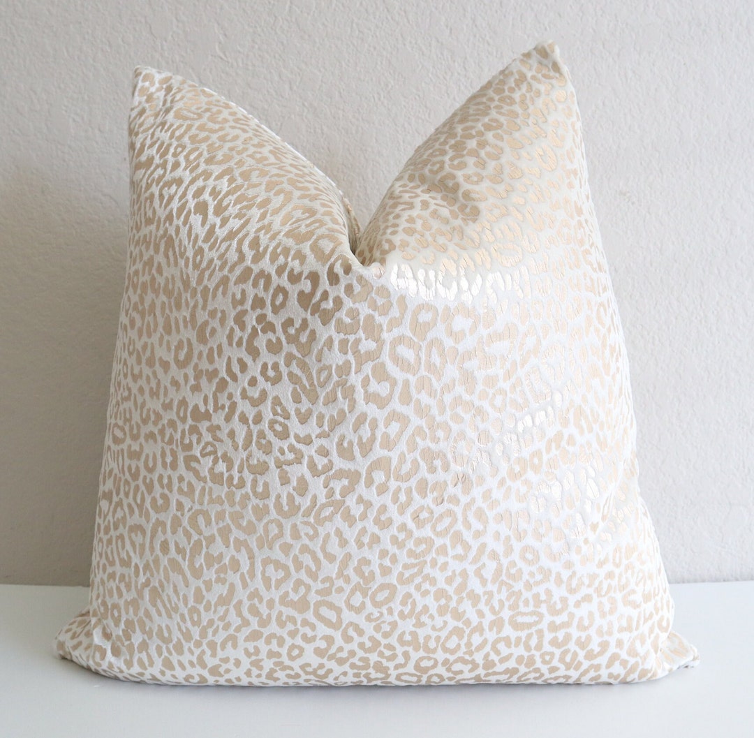 Luxury Cream Gold Velvet Pillow Cover, Gold Velvet Pillow, Pillow Cover