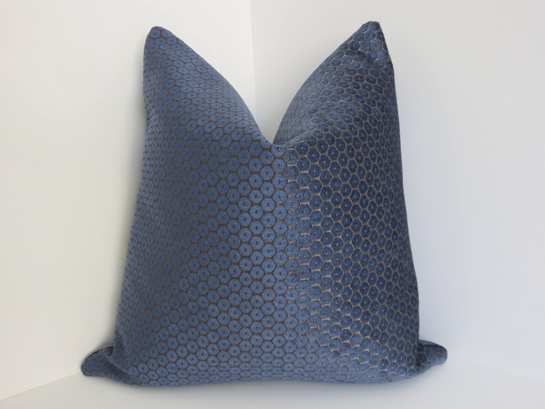 P/Kaufmann Fabrics Blue Chenille Pillow Covers Chenille Pillows Blue Pillow Covers Accent Pillows Decorative Pillow Covers Accent Home image 2