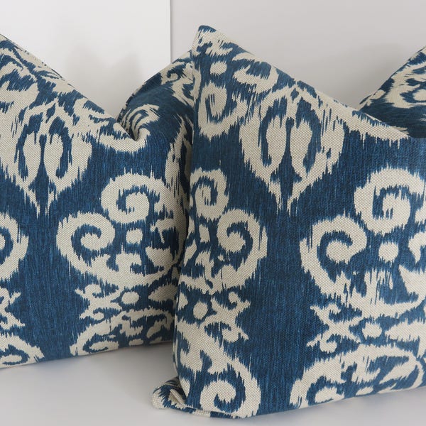 Blue Suzani Pillow Etsy