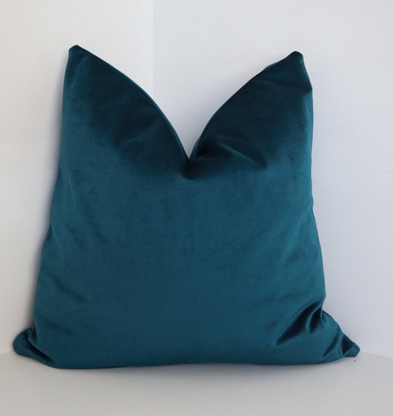 Dark teal hotsell velvet pillow